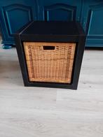 Klein kastje met rieten mandje, Ophalen, Rechthoekig, Minder dan 55 cm, Minder dan 45 cm