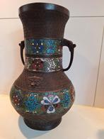 Antieke vaas brons cloisonne olifant oren 19 eeuws, Ophalen