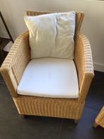 Twee Rotan fauteuil met kussen, Ophalen, Minder dan 75 cm, Riet of Rotan, Zo goed als nieuw