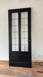 Eiken houten deur zwart 231 cm x 92 cm, Doe-het-zelf en Verbouw, Deuren en Horren, Ophalen, Gebruikt, 80 tot 100 cm, 215 cm of meer