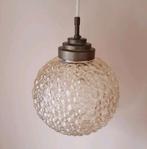 Vintage bubble glas lamp | Hanglamp jaren 60 | Amber, Ophalen of Verzenden, Zo goed als nieuw, Glas, Minder dan 50 cm