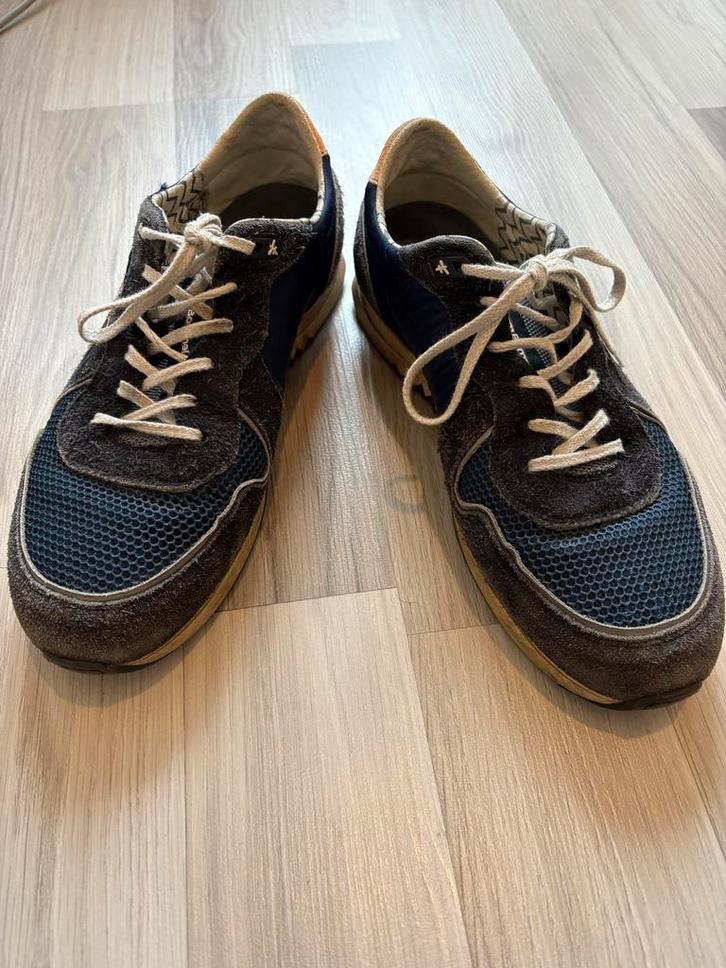 Floris van Bommel Sneakers - Gedragen, Kleding | Heren, Schoenen, Gedragen, Sneakers of Gympen, Blauw, Ophalen of Verzenden