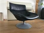 Artifort F 518 520 522 design fauteuil donkerblauw leer, Huis en Inrichting, Fauteuils, Ophalen, Gebruikt, Nvt, Nvt