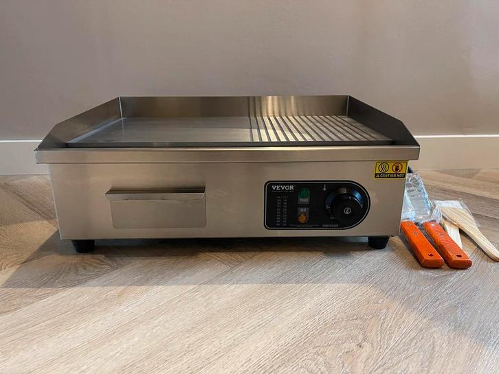 Bakplaat/grill half geribbeld nieuw. Horeca-pizzeria-camping, Witgoed en Apparatuur, Grillplaten, Nieuw, Ophalen of Verzenden
