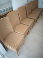 Loyd Loom Stoelen - Set van 6, Ophalen, Gebruikt, Bruin, Hout