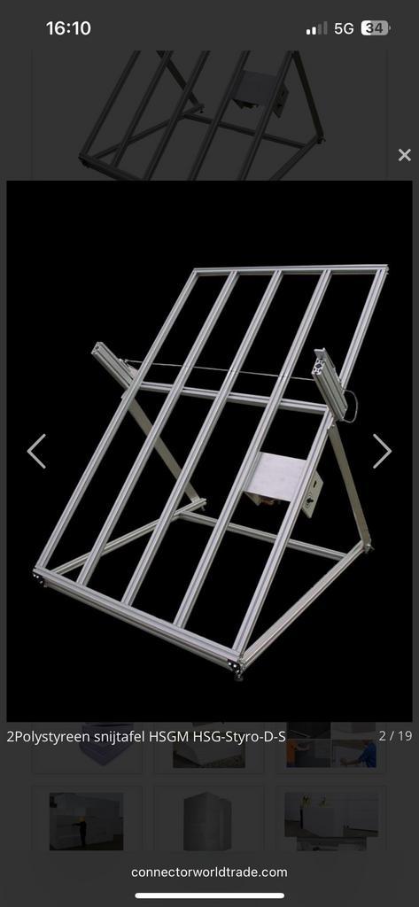 Tempex snijtafel, Doe-het-zelf en Verbouw, Isolatie en Afdichting, Zo goed als nieuw, Overige materialen, 15 m² of meer, Ophalen of Verzenden