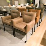 NIEUW: Inhouse Armstoel Grandino Microleder Groen Bruin, Ophalen, Overige kleuren, Nieuw, Leer