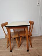 Retro schooltafel met 2 stoelen, Gebruikt, Tafel(s) en Stoel(en), Ophalen