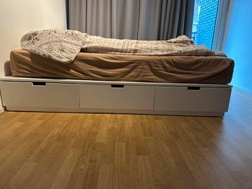 Nordli bedframe Ikea opberglades 140x200. - afbeelding 1