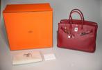 Hermes Birkin 35 Rouge PHW, Ophalen of Verzenden, Gebruikt, Rood, Handtas