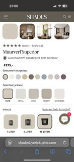 Erik Kuster “Dune” muurverf superior 10 liter, Ophalen, 5 tot 10 liter, Beige, Nieuw