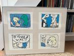 wissellijst met 4 zeefdrukken van Herman Brood, Antiek en Kunst, Kunst | Litho's en Zeefdrukken, Ophalen