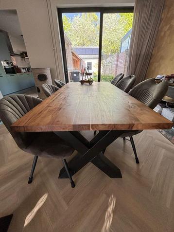 Eettafel teak hout 200 x 100 cm