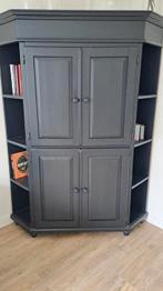 Mooie en praktische matzwarte hoekkast, Ophalen, Gebruikt