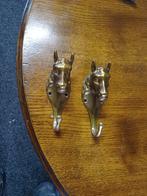 Koper Paardenkoppen - kapstok haken, Huis en Inrichting, Woonaccessoires | Kapstokken, Ophalen of Verzenden