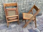 Houten/rotan klapstoeltjes, Ophalen, Gebruikt