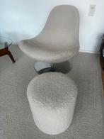 Carl Öjerstam Draaifauteuil Met Poef, Huis en Inrichting, Fauteuils, Ophalen, Zo goed als nieuw, Metaal