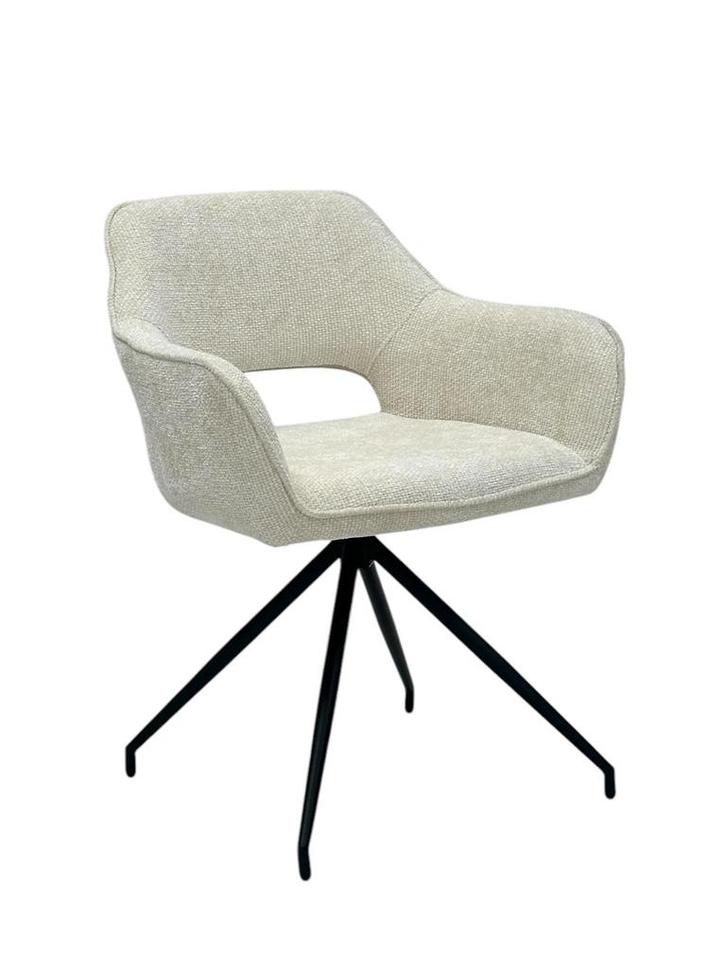 4 x nieuwe beige creme draaibare eetkamerstoelen, Huis en Inrichting, Stoelen, Zo goed als nieuw, Vier, Grijs, Ophalen