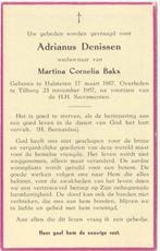 Adrianus Denissen 1887 Halsteren + 1957 Tilburg / Bakx, Verzenden
