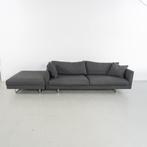 1x Montis Axel Bank 3,5-zits/218cm + Hocker - Antraciet Stof, Gebruikt, Overige maten, 75 tot 100 cm, Ophalen of Verzenden