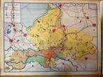 Oude Schoolplaat Gelderland - Dijkstra's Uitgeverij, Boeken, Ophalen, 1800 tot 2000, Nederland, Landkaart