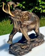 1991 Bronzen Olifant "Giant of the Serengeti" Franklin Mint, Antiek en Kunst, Ophalen of Verzenden