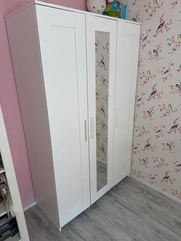Witte Kledingkast met Spiegeldeur Brimnes Ikea beschikbaar voor biedingen