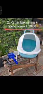 Kattenbak met schepjes, Dieren en Toebehoren, Kattenbakken, Ophalen of Verzenden, Zo goed als nieuw