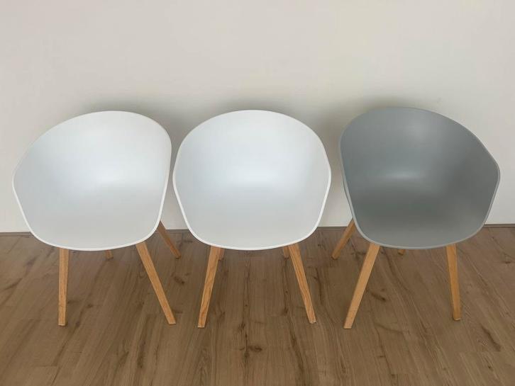 Hay - About a Chair - AAC22 - Scandinavisch Design, Huis en Inrichting, Stoelen, Gebruikt, Drie, Hout, Wit, Ophalen of Verzenden