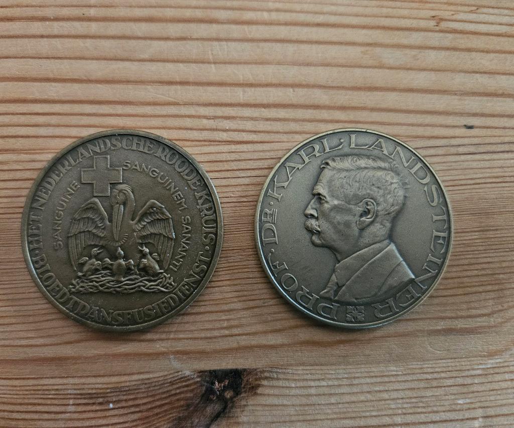 Het Nederlandse Roode Kruis - Sanguine, Postzegels en Munten, Penningen en Medailles, Ophalen, Brons, Nederland