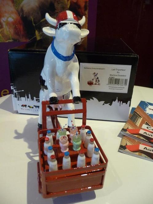 Nieuw Cow Parade koe Lait Triporteur XL gratis verzending., Antiek en Kunst, Kunst | Designobjecten, Ophalen of Verzenden