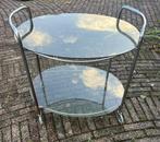 Vintage verrijdbaar glazen theetafel, Ophalen