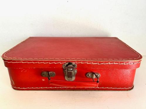 Vintage rood kinder koffertje, Antiek en Kunst, Curiosa en Brocante, Ophalen