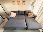 Grijze hoekbank & slaapbank met opbergruimte + kussens, Huis en Inrichting, Banken | Bankstellen, Ophalen, 250 tot 300 cm, Gebruikt