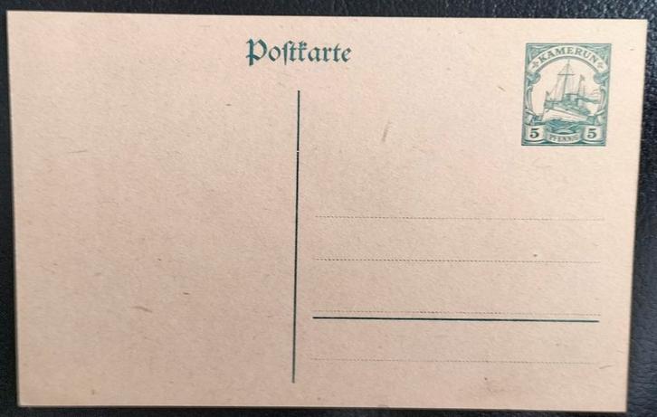 Duitse Rijk Postkarte Koloniën Kamerun, Postzegels en Munten, Brieven en Enveloppen | Buitenland, Briefkaart, Verzenden