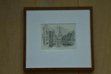 Gravure Waag Alkmaar Mooi ingelijst beschikbaar voor biedingen