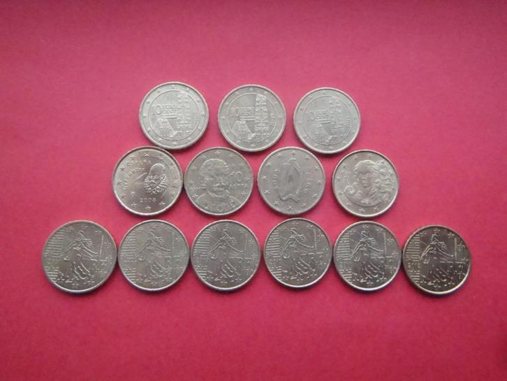 Tien Eurocenten Griekenland, Ierland, Italië en Spanje., Postzegels en Munten, Munten | Europa | Euromunten, Setje, 10 cent, Overige landen