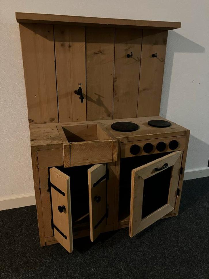 Speelkeuken steigerhout, Kinderen en Baby's, Speelgoed | Speelkeukens, Gebruikt, Speelkeuken, Hout, Ophalen