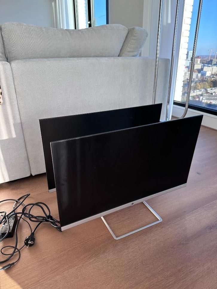 Monitor 27 inch wit/zilver - HP 27fw, Computers en Software, Monitoren, Zo goed als nieuw, 60 Hz of minder, HDMI, VGA, IPS, Full HD