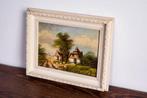 schilderij met Hollands landschap en boerderij, Verzenden