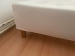 Ikea bedframe hout met bekleding, Huis en Inrichting, Slaapkamer | Bedden, Ophalen, 90 cm, Eenpersoons, Wit