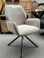 Magazijn leegverkoop draai-eetstoelen beige metaal zwart 129, Industrieel hotelchique, Overige kleuren, Nieuw, Ophalen of Verzenden