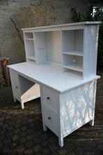 IKEA HEMNES bureau met opzetstuk – massief hout, Ophalen, Gebruikt, Bureau