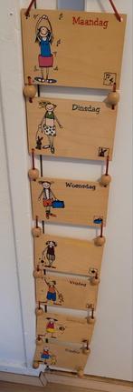 2 houten Dagkalender kind, Ophalen of Verzenden, Jongen of Meisje