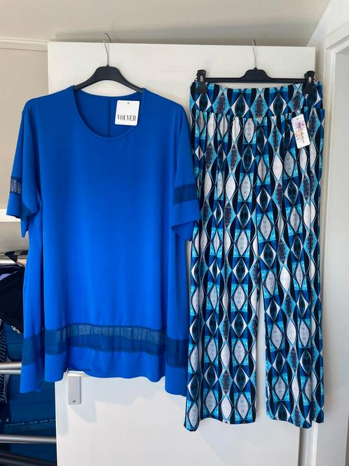 Nieuwe 2 delige sets;Alijn tuniek met print broek 4648/50/52, Kleding | Dames, Grote Maten, Nieuw, Overige typen, Overige kleuren