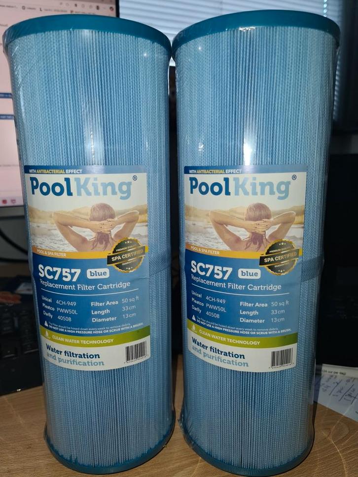 3 stuks Poolking filter cartridge SC757 blue, Tuin en Terras, Zwembad-toebehoren, Nieuw, Filter, Ophalen of Verzenden