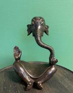 Antiek bronzen Ganesh, Antiek en Kunst, Ophalen of Verzenden, Brons