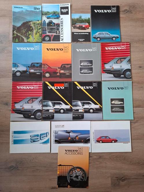 Set van 15 Volvo 340 360 folders, Boeken, Auto's | Folders en Tijdschriften, Zo goed als nieuw, Volvo, Ophalen of Verzenden