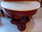 Biedermeier halve maantafeltje. Marmer top., Antiek en Kunst, Antiek | Meubels | Tafels, Ophalen