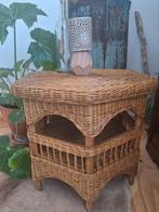 Salontafel, rotan, boho, natuurlijk, 6 hoekig, Huis en Inrichting, Tafels | Salontafels, 50 tot 100 cm, Natuurlijk boho, Overige vormen